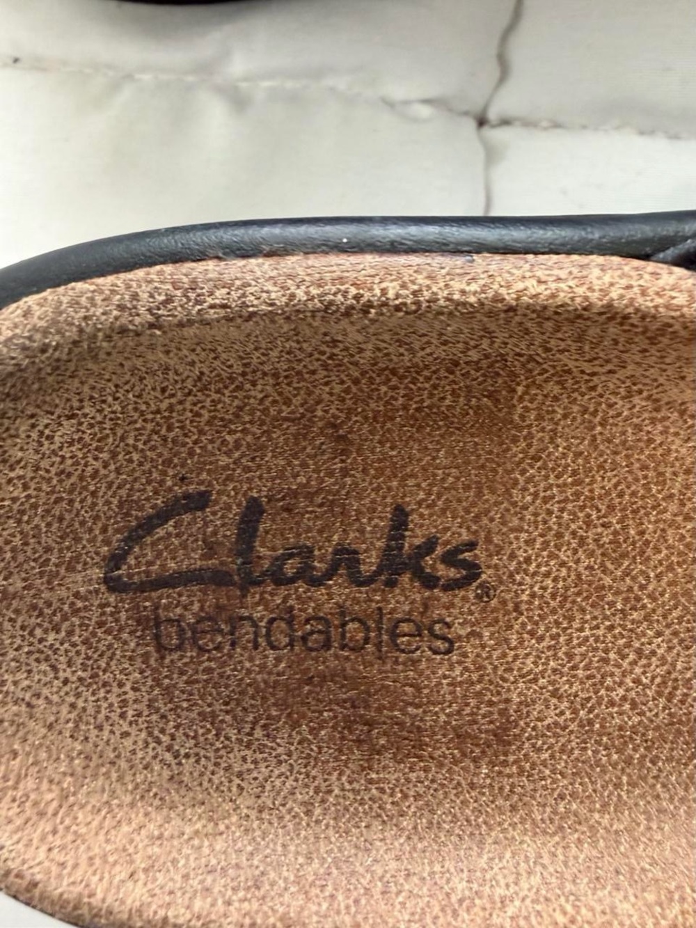Clarks Bendables Women’s Leather Comfort Wedge Sandals Brown Black Size 7.5 M - Picture 4 of 9